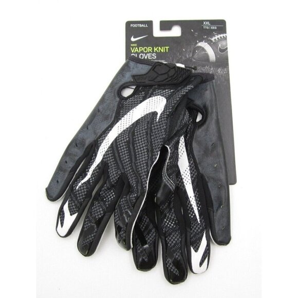 New Nike Vapor Knit Football Wide Receiver Gloves Sz XXL (CJ9270-091)MRSP $73.50 - Picture 1 of 5